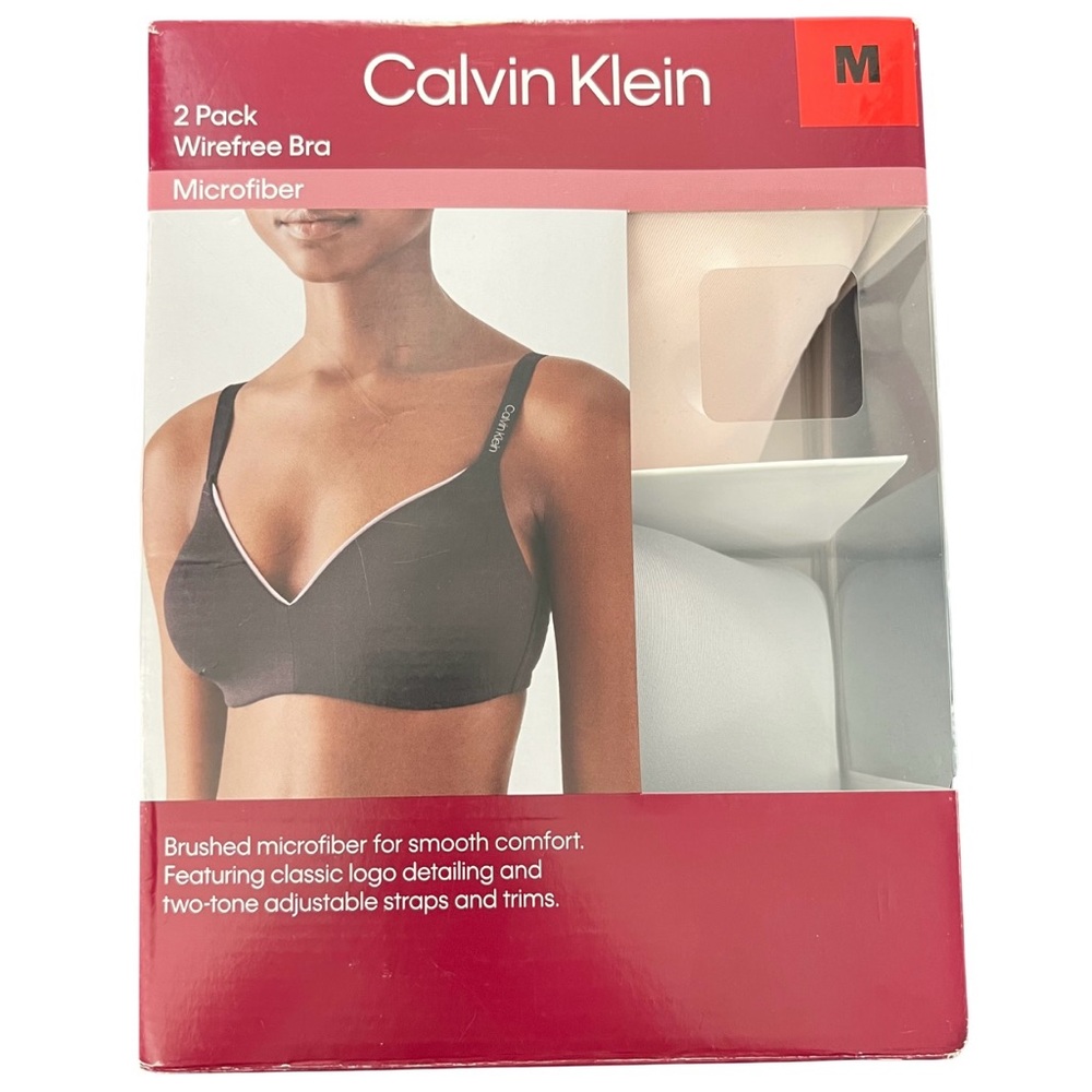 Calvin Klein Microfiber Wirefree Bra (2 Pack)